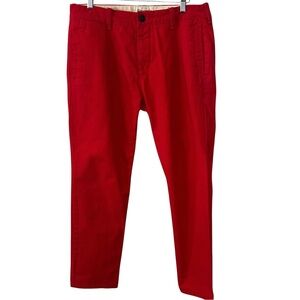 Abercrombie & Fitch Men's Red Cotton Chinos in Size 32x30‎